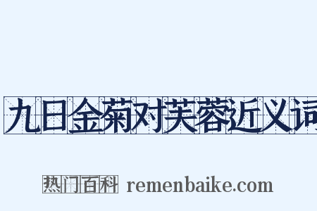 九日金菊对芙蓉近义词是什么意思的图片